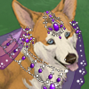custom by #14138:  A bridal look from India for your Corgi.